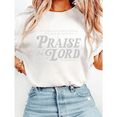 thumbnail image 1 of Psalm 150:6 As Long As I Am Breathing I Have Reason To Praise Lettering Print T-shirts Christian Graphic Tees Biblical Verse Tops White,S, 1 of 6