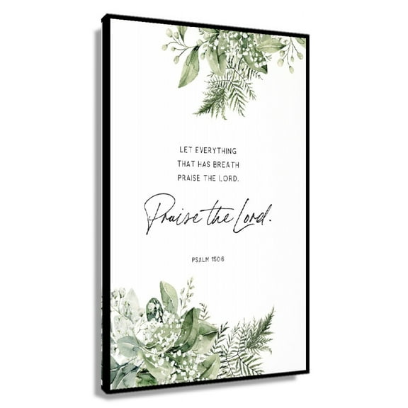 Psalm 150 6 Bible Verse Wall Art Scripture Print Botanical Christian Wall Art Thanksgiving Home Decor Praise The Lord Poster Printing