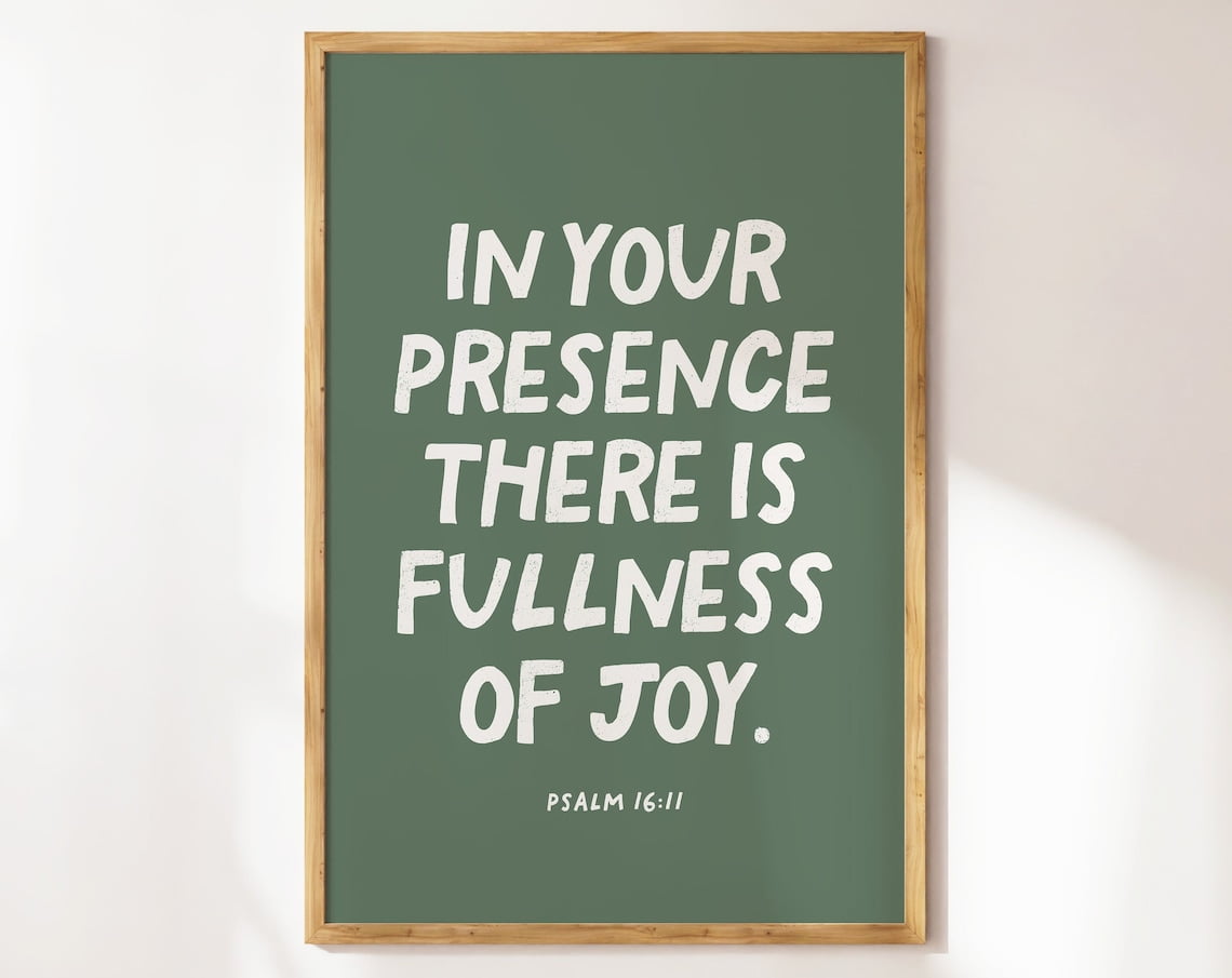 Psalm 16:11 Christian Wall Art Minimalist Bible Verse Quote Wall Art ...