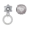 thumbnail image 1 of Psalm 23:1 Eternity Ring Happy Hanukkah Charm Beads (Set of 2), 1 of 1