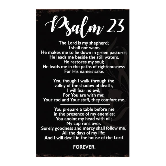 Psalm 23 Bible Verse Poster Christian Inspirational Quotes Wall Art Decor for Home Office Room Faith Scripture Print