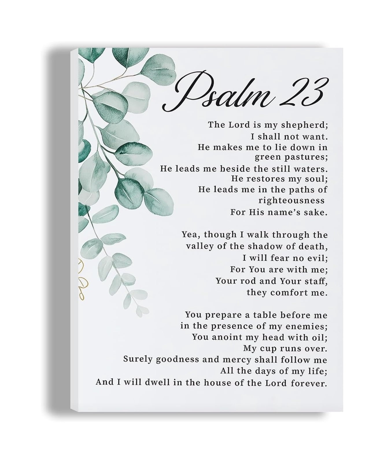 Psalm 23 Christian Gift, The Lord is My Shepherd Art Print, Framed ...