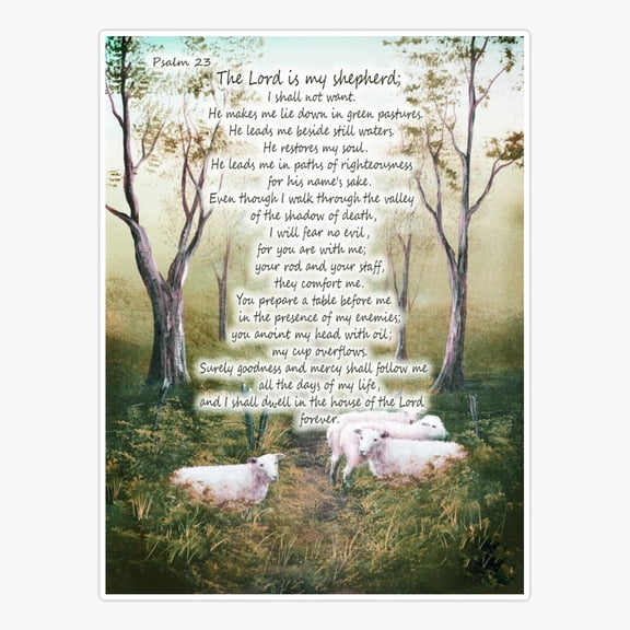 Psalm 23 Sticker