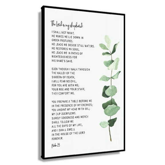 Psalm 23 The Lord Is My Shepherd Bible Verse Wall Art, Printable Wall Art, Large Scripture Poster Landscape Painting for Bedroom