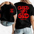 thumbnail image 1 of Psalm 23 Tops for Women & Men Red Child Of God & Cross Graphic Tees Christian Short Sleeve Tshirts Casual Faith Based Shirts for Daily Outfits Black,2XL, 1 of 6