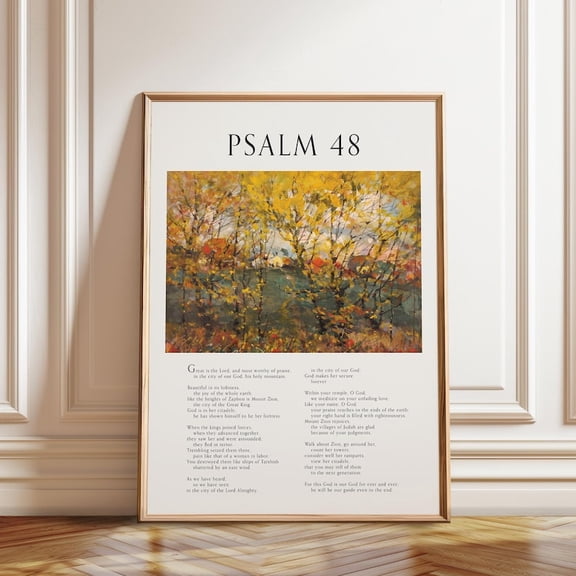 Psalm 23 Wall Art Print, Unframed Paper Poster 8x10in