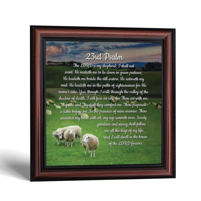 Psalm 23 Wall Art, The Lord Is My Shepherd, Christian Framed Print ...