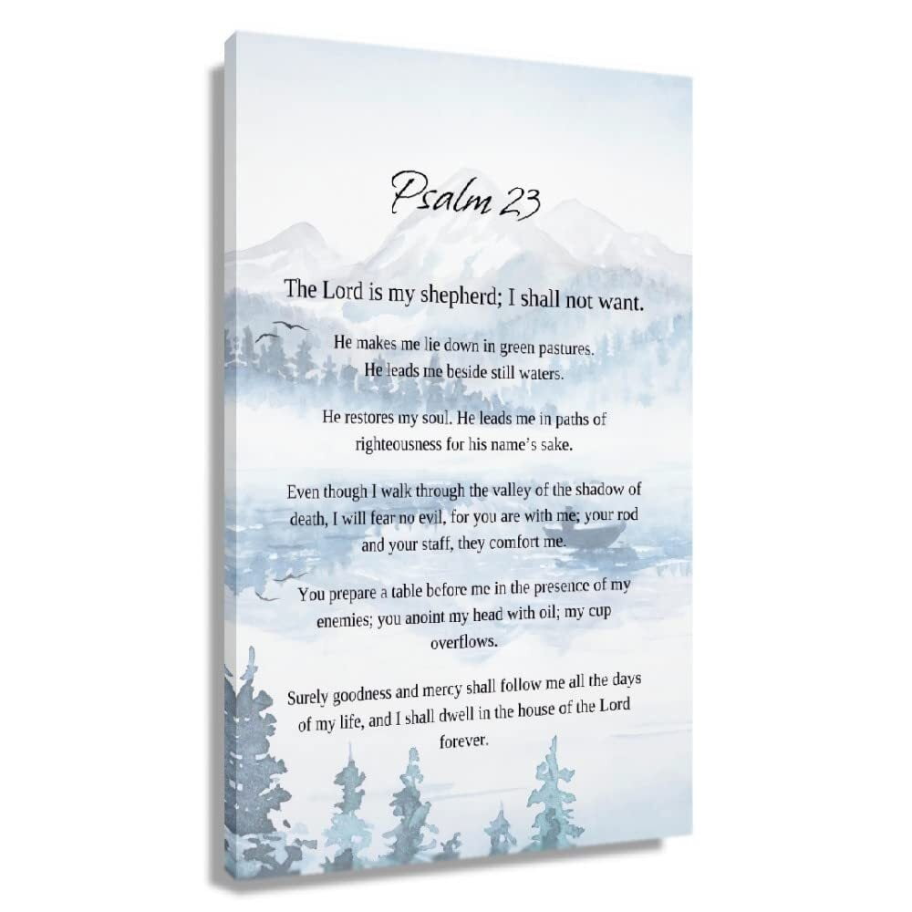 Psalm 23 Wall Art The Lord is My Shepherd Bible Verse Wall Decor ...