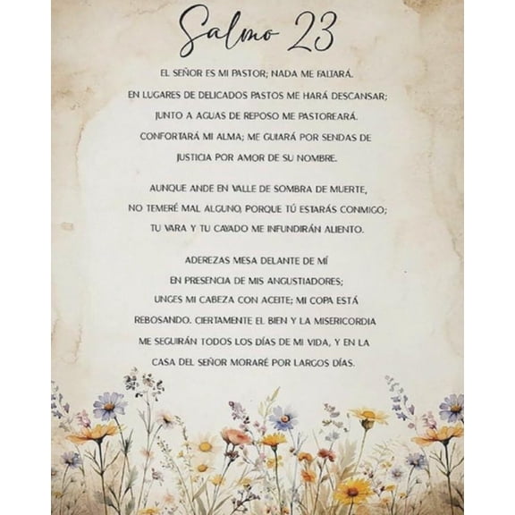 Psalm 23 Wall Art The Lord is My Shepherd Spanish Bible Verses Wall Decor Motivational Pictures for Living Room Decor poster