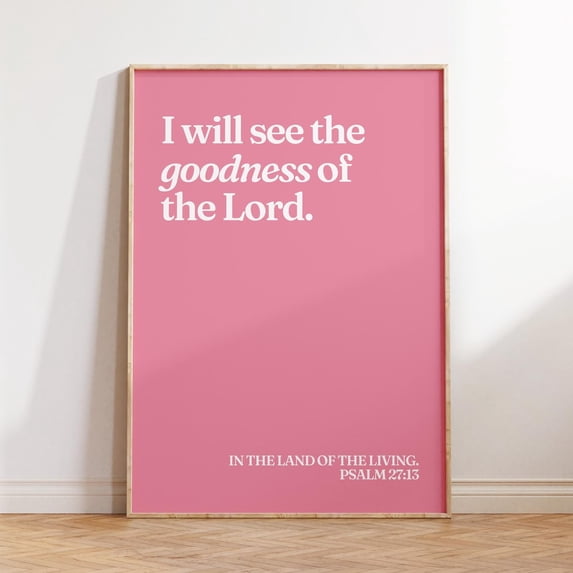 Psalm 27 Christian Wall Art Quote Wall Art Bible Verse Poster Minimalist Christian Print Trendy Apartment Decor Motivational Art Wall Art, Modern Wall Decor, 12x18 UNFRAMED
