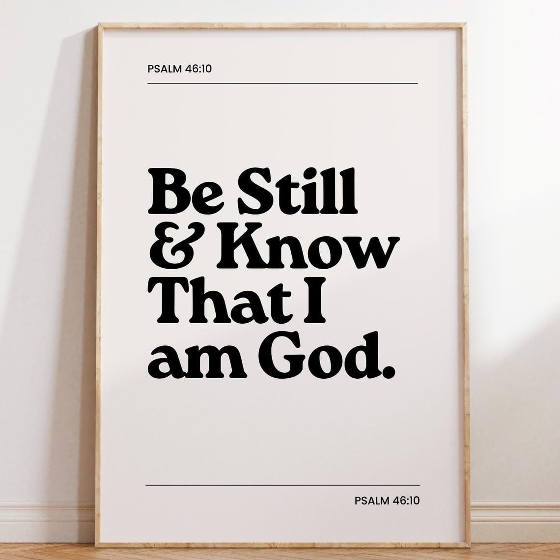 Psalm 46, Christian Wall Art, Bible Verse Decor, Dorm Room Poster ...