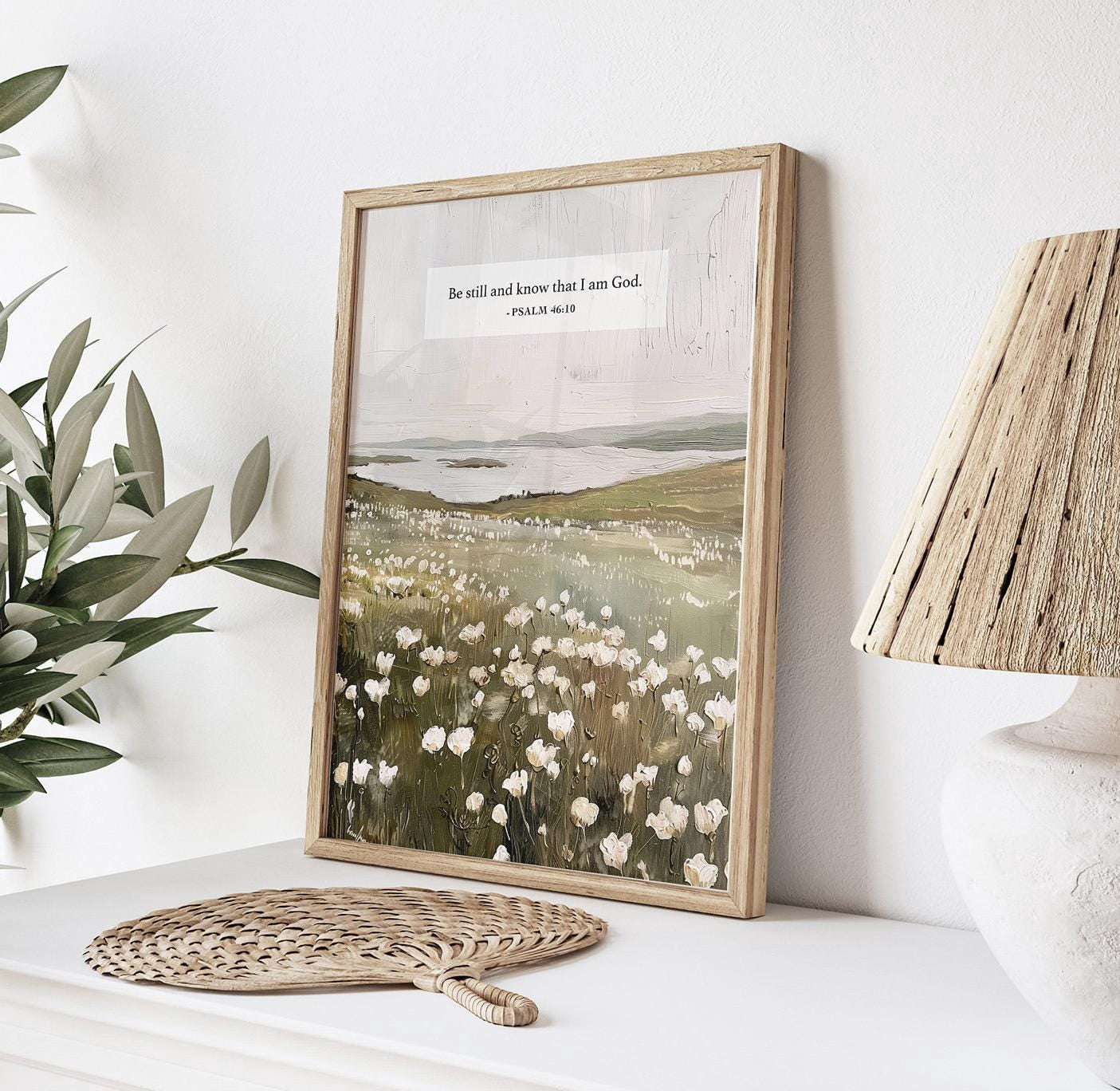 Psalm 4610 Be Still And Know That I Am God Bible Verse Poster Scripture ...