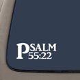 thumbnail image 1 of Psalm 55:22 Bible Verse Decal Sticker | 7.5-Inches By 3-Inches | Religious Motivational Inspirational Educational | White Vinyl, 1 of 1