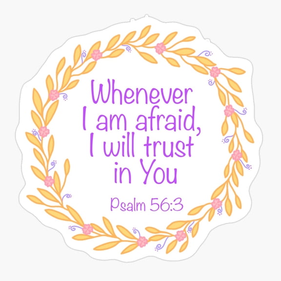 Psalm 56:3 Orange Pastel Sticker