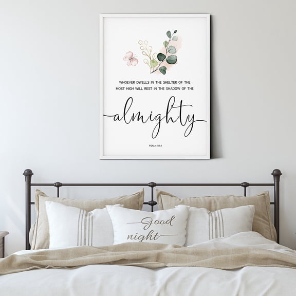 Psalm 91:1 Rest In The Shadow Scripture Wall Art Unframed Paper Print