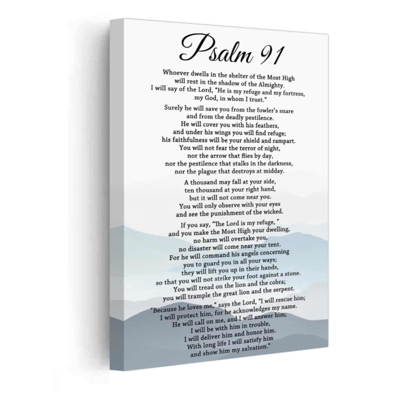 Psalm 91 Canvas Wall Art Christian Bible Verses Scripture Poster Christ ...