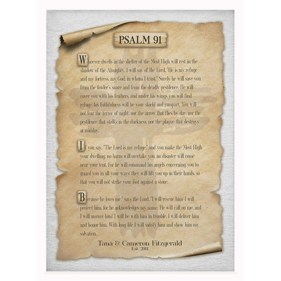Psalm 91 | Print, Wall Decor - Scripture
