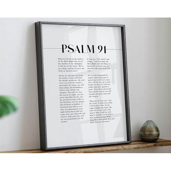 Psalm 91 Scripture Wall Art He Who Dwells In The Shelter Bible Verse Artwork For Your Christian Home Decor Wall Art Modern Wall Decor