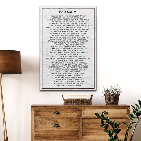 Psalm 91 Wall Art | Bible Verse Art | Religious Sign Scripture Wall Art | Faith Sign Christian Decor | Christian Art Bible Wall Decor Custom