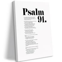 Psalm 91 Wall Art Bible Verse Canvas Wall Decor Christian Scripture Wall Art Religious Pictures Bible Verse Poster Modern Artwork Christian Painting for Living Room Bedroom