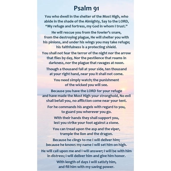 Psalm 91 Wall Art Poster Bible Verses Wall Decor Christian Wall Art Decor Prayer Room Decor Religious Gifts For Home Church Or Prayer Room Faith Based Gift For Christian Believers poster