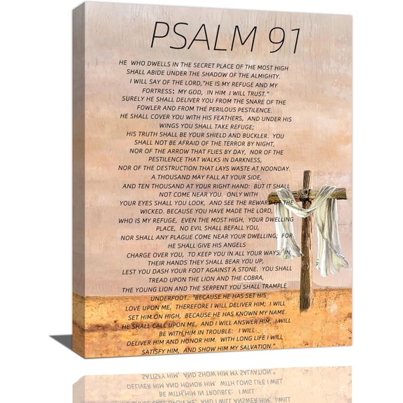 Psalm 91 Wall Art Poster Bible Verses Wall Decor Christian Wall Art Decor Prayer Room Decor Religious Gifts For Home Church Or Prayer Room Faith Based Gift For Christian Believers poster