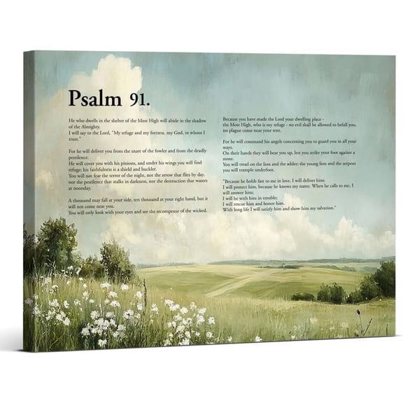 Psalm 91 Wall Art poster Bible Verses Wall Decor Christian Wall Art Decor Prayer Room Decor Religious Gifts For Home Church Or Prayer Room Faith Based Gift For Christian Believers