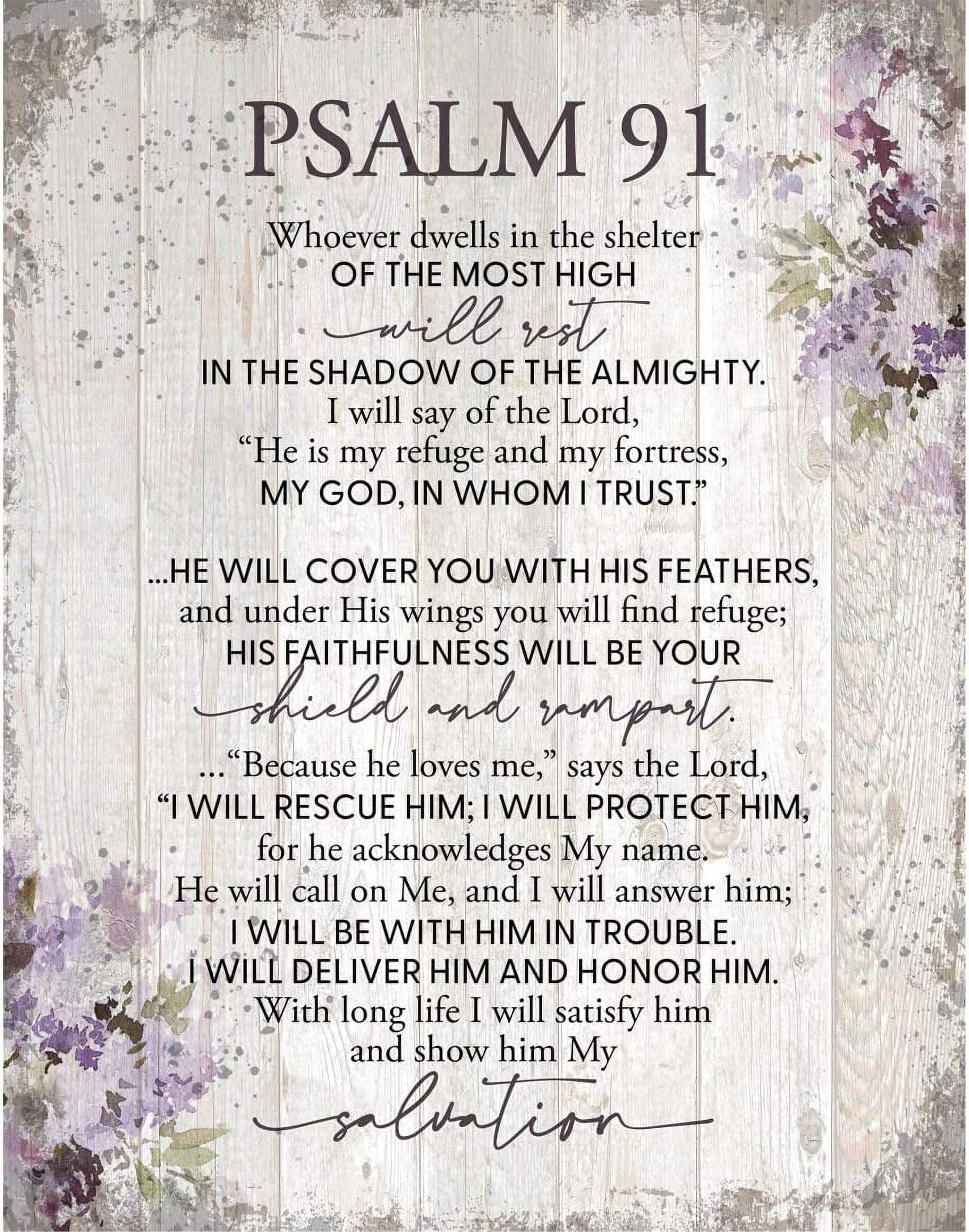 Psalm 91 Wood Plaque - Made in the - 11.75 in x 15 in - Classy Vertical ...