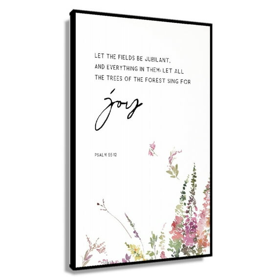 Psalm 96 12 Scripture Wall Art Watercolor Bible Verse Print Christian Wall Decor Psalm Wall Art Bible Quotes Print, Sing for Joy Poster Pictures