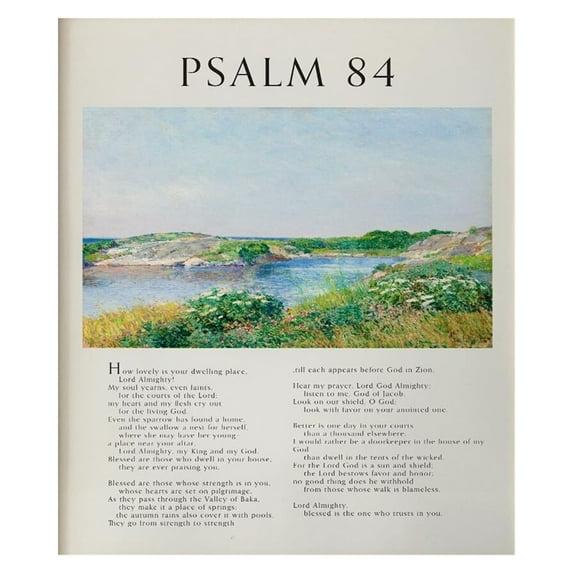 Psalm Bible Verse Wall Art | Psalm 84 Nature Art Poster | Inspirational Christian Scripture Print For Home, Church, Or Office Decor | Elegant Religious Gift | Oak