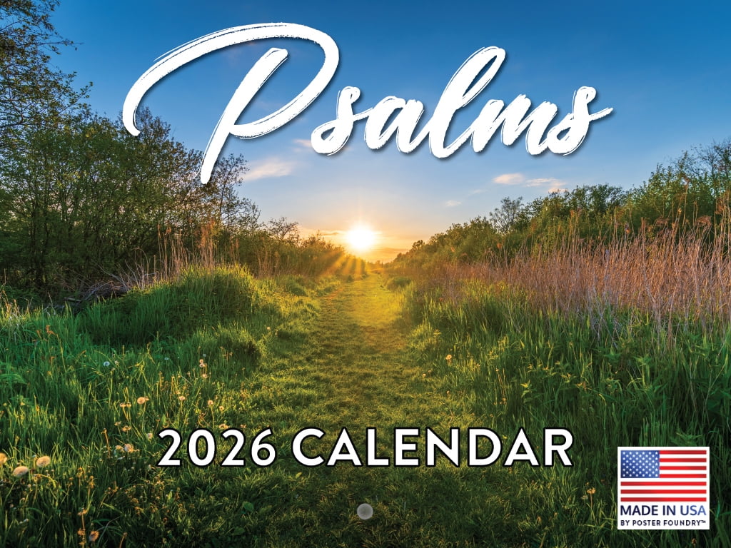 Psalm Calendar 2026 Bible Monthly Wall Calender 12 Month American