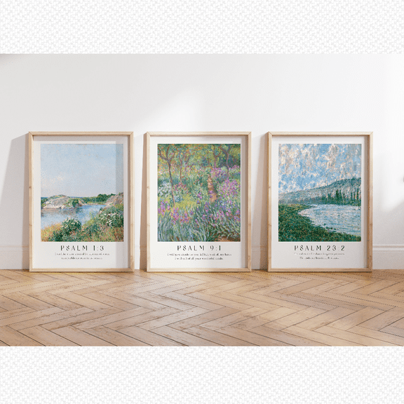 Psalm Collection Christian Scripture Poster Set, Poster Only