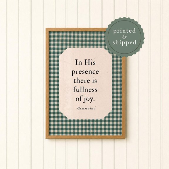 Psalm Gingham Fullness Of Joy Wall Art Home Decor
