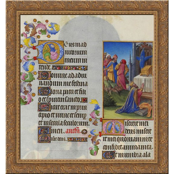 Psalm LVI 24x20 Gold Ornate Wood Framed Canvas Art by Limbourg brothers