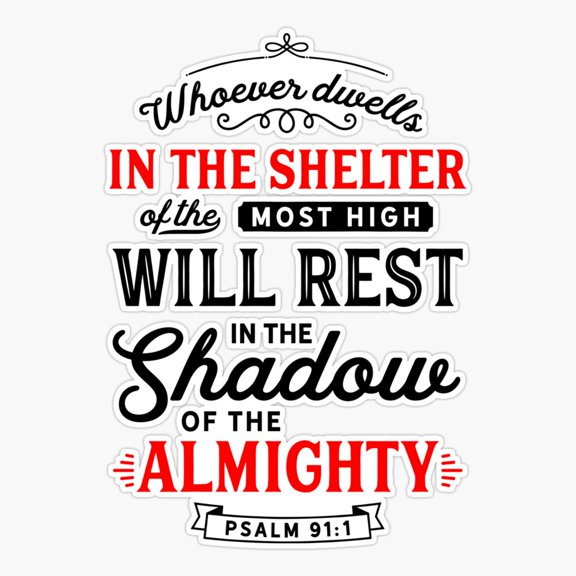 Psalm Ninety One Refuge Prayer Sticker