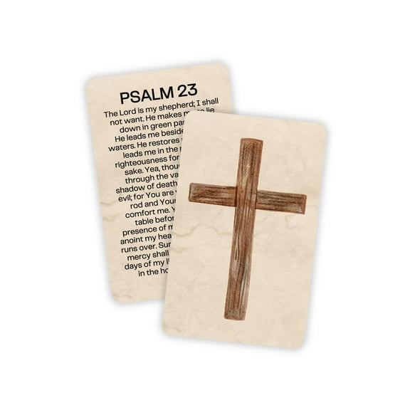 Psalms 23 Prayer Plastic Wallet Card Bible Verse 5pk 3.4x2.1 The Lord is my Shepherd Gift Teenagers Motivational Graduation Pocket Scripture
