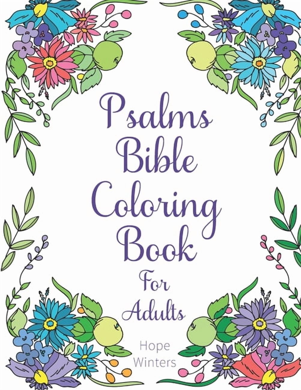 HOPE WINTERS Psalms Bible Coloring Book For Adults: Scripture Verses To Encourage & Inspire As You Color, (Paperback)
