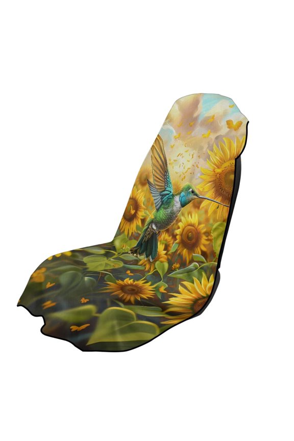 2026 Seat Cover Protector After Surfing Hiking Yoga Anti-Slip Towel Car Seat Covers for Women Fits for Cars SUV Sedan Truck with Sunflowers Hummingbird Print