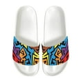 thumbnail image 1 of Psesaysky Abstract Geometry Pattern Slide Sandals for Men Boys Fashionable Comfortable Beach Sandals Summer Outdoor Slippers Size 5-14, 1 of 4
