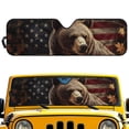 thumbnail image 1 of Psesaysky Accordion Car Windshield Sun Shade, USA Flag Beer Car Sun Visor to Protect UV Rays, Foldable Automotive Windshield Sunshades Keep Your Vehicle Cool & Comfort - 52.95" x 16.14", 1 of 7