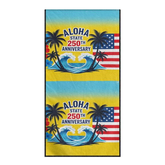 Psesaysky Aloha 250 Anniversary USA Car Seat Towel Cover Soft Beach Towel Car Seat Covers Front Seats Running Post Workout Sweatproof Yoga Towels Blanket