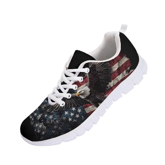 Psesaysky American Flag Bold Eagle Tennis Running Shoes Patriotic ...