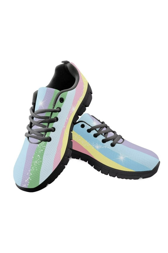 Athletic Shoes for Adults and Teens Hiking Shoes Women Rainbow Sneakers Casual Tennis Shoes for Women
