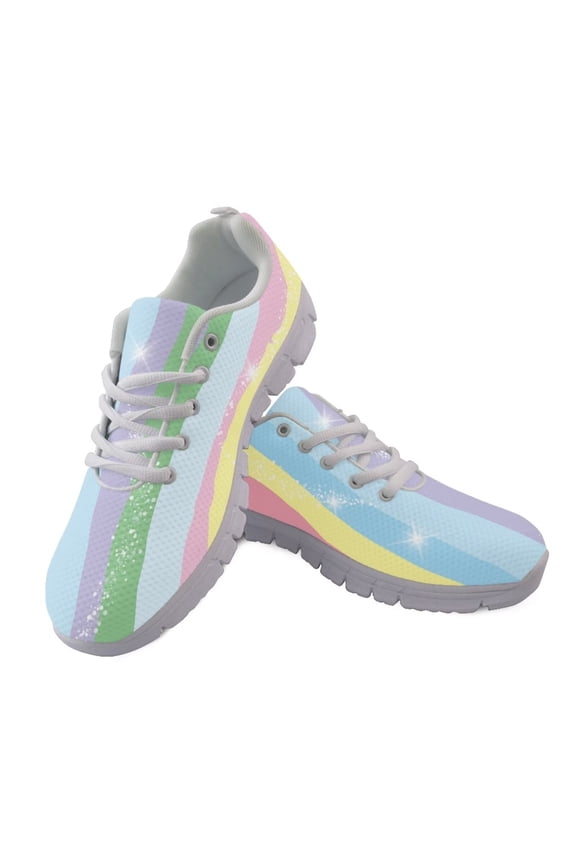 Athletic Shoes for Adults and Teens Hiking Shoes Women Rainbow Sneakers Casual Tennis Shoes for Women