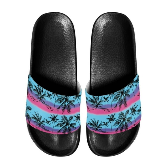 Psesaysky Beach Slide Sandals for Women Soft Comfortable Slip-on Sandals Summer Outdoor Anti-Slip Lightweight Sandals Shoes