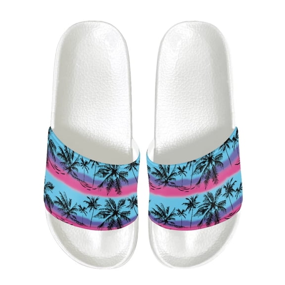 Psesaysky Beach Slide Sandals for Women Soft Comfortable Slip-on Sandals Summer Outdoor Anti-Slip Lightweight Sandals Shoes