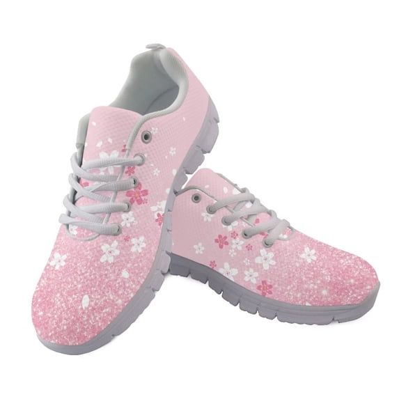 Psesaysky Bling Bling Cherry Blossom Running Shoes for Women Stylish ...