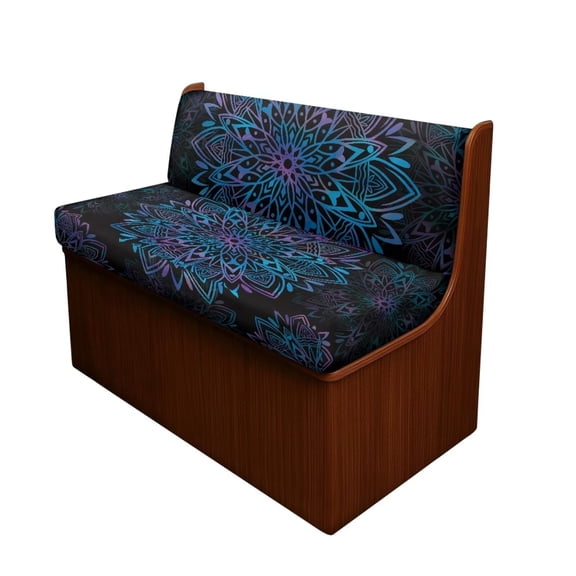 Psesaysky Blue Mandala RV Dinette Seat Covers 2 Pack Heart Print Camper Couch Cushion Covers 1 Backrest Cover & 1 Bench Cover RV Camper Accessories