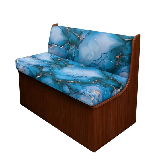 Psesaysky Blue Marble Print Camper Dinette Cushion Covers 2 Pack RV Seat Covers Booth Set Sofa Slipcovers for Furniture Protection, RV Camper Accessories