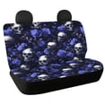 thumbnail image 1 of Psesaysky Blue Rose Skull Rear Bench Seat Covers with SUV Sedan, Comfortable Dirt and Scratch Proof Stretch Rear Bench Seat Covers (2 Pack), 1 of 6